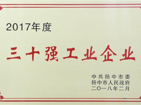 suncitygroup太阳集团集团提升2017年度扬中视装三十强”前五位